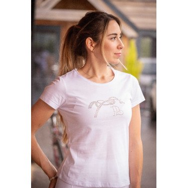 T-shirt Pénélope Iconic Strass Wit T-shirt Pénélope Iconic Strass Wit