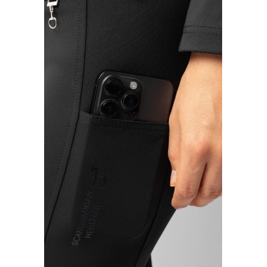 Horze Leonie damesrijbroek met fullseat van veganistisch suède Zwart