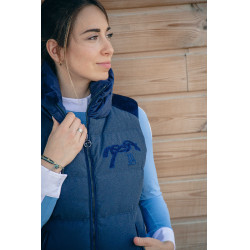 Mouwloze bodywarmer Pénélope Sonia Marineblauw Mouwloze bodywarmer Pénélope Sonia Marineblauw