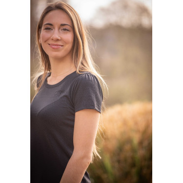 T-shirt Pénélope Techty korte mouwen Grijs