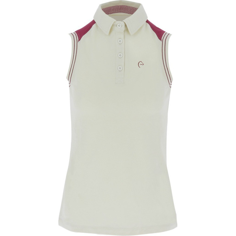 Mouwloze dames poloshirt piqué Equithème Mouwloze dames poloshirt piqué Equithème