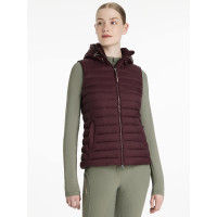 Mouwloze bodywarmer met capuchon LeMieux Tilly dames Damson Violet