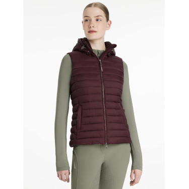 Mouwloze bodywarmer met capuchon LeMieux Tilly dames Damson Violet