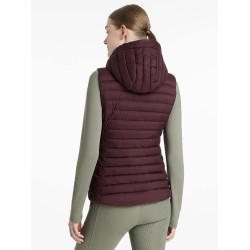 Mouwloze bodywarmer met capuchon LeMieux Tilly dames Damson Violet