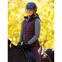 Mouwloze bodywarmer met capuchon LeMieux Tilly dames Damson Violet