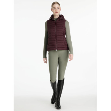 Mouwloze bodywarmer met capuchon LeMieux Tilly dames Damson Violet