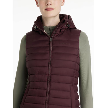Mouwloze bodywarmer met capuchon LeMieux Tilly dames Damson Violet