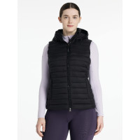 Mouwloze bodywarmer met capuchon LeMieux Tilly dames Petrol Blauw