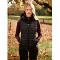 Mouwloze bodywarmer met capuchon LeMieux Tilly dames Petrol Blauw