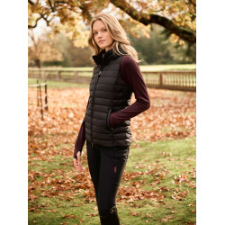 Mouwloze bodywarmer met capuchon LeMieux Tilly dames Zwart