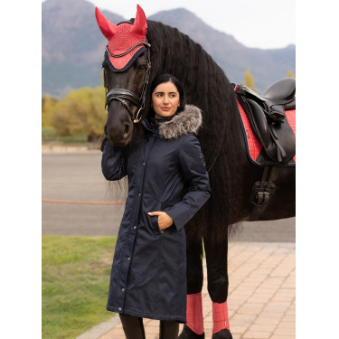 Lange waterdichte jas LeMieux Anya Marine Marineblauw