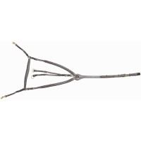 Jachtmartingaal met T-brug en dubbele riem Donker Havana Bruin