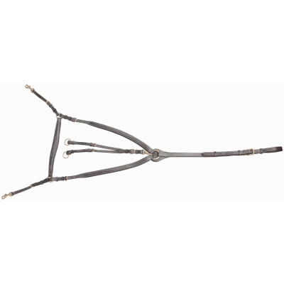 Collier de chasse doublé à pont T de T Havane foncé