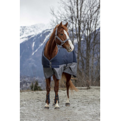 Equithème Tyrex 600 D 50g deken Marine / grijs Blauw