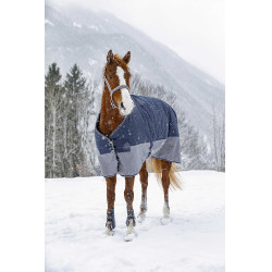 Equithème Tyrex 600 D 50g deken Marine / grijs Blauw