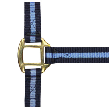 Nylon halster met lederen voering Norton Marine / hemelblauw Nylon halster met lederen voering Norton Marine / hemelblauw