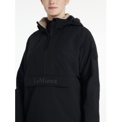 Waterdichte LeMieux anorak Phoebe voor dames met halve rits Zwart Waterdichte LeMieux anorak Phoebe voor dames met halve rits Zwart