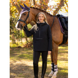 Waterdichte LeMieux anorak Phoebe voor dames met halve rits Zwart Waterdichte LeMieux anorak Phoebe voor dames met halve rits Zwart