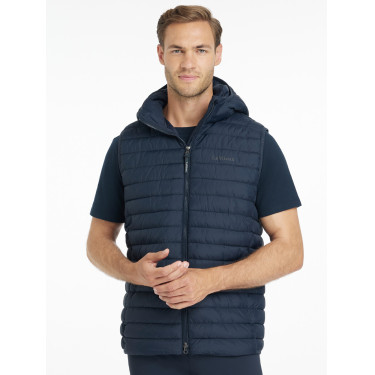 LeMieux heren bodywarmer zonder mouwen met capuchon Marine Marineblauw