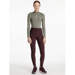 Rijbroek met siliconen zitvlak Young Rider LeMieux Izzy Damson Violet