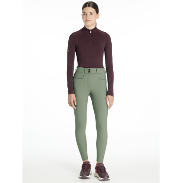 Rijbroek met siliconen zitvlak Young Rider LeMieux Izzy Rozemarijn Groen