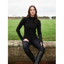 LeMieux Frances dames fleece met ritskraag Zwart LeMieux Frances dames fleece met ritskraag Zwart