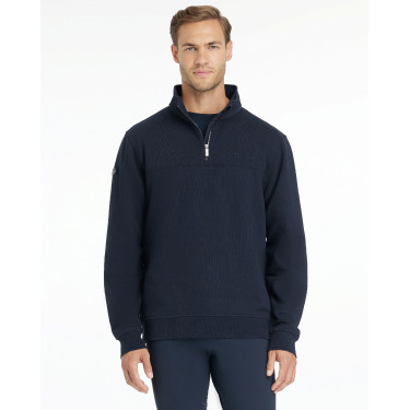 LeMieux herensweater met ritskraag Marine Marineblauw