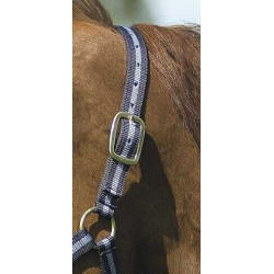 Nylon halster met lederen voering Norton Marine / hemelblauw Nylon halster met lederen voering Norton Marine / hemelblauw