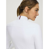 Wedstrijdpolo Tommy Hilfiger Equestrian winter Verona dames lange mouwen Optisch wit Wedstrijdpolo Tommy Hilfiger Equestrian winter Verona dames lange mouwen Optisch wit