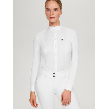 Wedstrijdpolo Tommy Hilfiger Equestrian New Jersey met lange mouwen voor dames