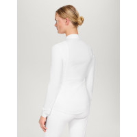 Wedstrijdpolo Tommy Hilfiger Equestrian New Jersey met lange mouwen voor dames Optisch wit Wedstrijdpolo Tommy Hilfiger Equestrian New Jersey met lange mouwen voor dames Optisch wit