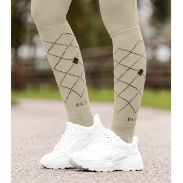 ELT Argyle paardrijsokken Grijsbeige