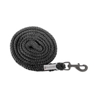 Halterlijn Waldhausen Plus met standaard musketonhaak, donker beslag Zwart