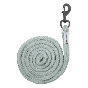 Halterlijn Waldhausen Plus met standaard musketonhaak, donker beslag Zilverkleurig blauw Halterlijn Waldhausen Plus met standaard musketonhaak, donker beslag Zilverkleurig blauw