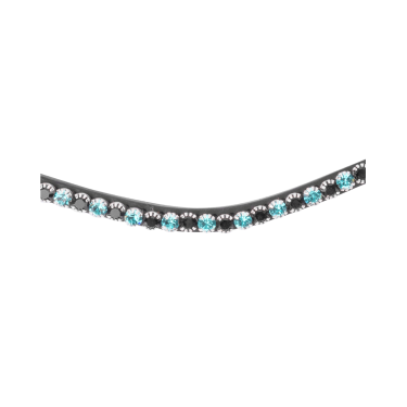 Frontal Glam noir X-Line Waldhausen Zwart / petroleumblauw / zwart