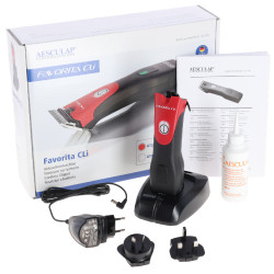 Draadloze tondeuse Favorita CLi Aesculap Rood
