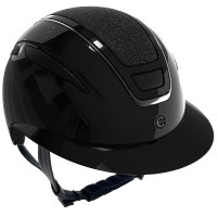 Rijhelm Elite Polo Covalliero Zwart gelakt