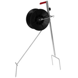 Super haspel met handgreep en bevestiging voor montage op de AKO-houder Zwart Super haspel met handgreep en bevestiging voor montage op de AKO-houder Zwart