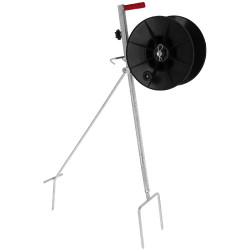 Super haspel met handgreep en bevestiging voor montage op de AKO-houder Zwart Super haspel met handgreep en bevestiging voor montage op de AKO-houder Zwart