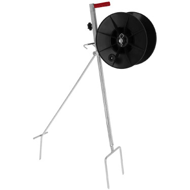 Super haspel met handgreep en bevestiging voor montage op de AKO-houder Zwart Super haspel met handgreep en bevestiging voor montage op de AKO-houder Zwart