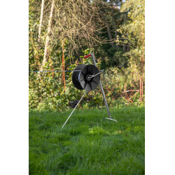 Super haspel met handgreep en bevestiging voor montage op de AKO-houder Zwart Super haspel met handgreep en bevestiging voor montage op de AKO-houder Zwart