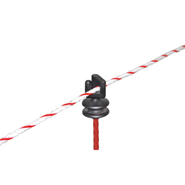 Vervangingsisolator voor ronde stalen paal AKO Zwart