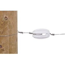 Eivormige isolator van polyamide voor AKO staaldraad Wit Eivormige isolator van polyamide voor AKO staaldraad Wit