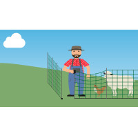 Complete openingsset voor Kerbl Hobbyfarming netten Zwart Complete openingsset voor Kerbl Hobbyfarming netten Zwart