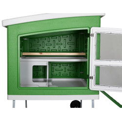 Mobiele kippenren Kerbl Hobbyfarming Groen / wit