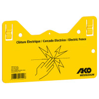 Waarschuwingsbord – Pas op elektrische afrastering! AKO Geel