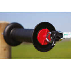 Deurgreep met aansluiting voor koordje en draad AKO Zwart Deurgreep met aansluiting voor koordje en draad AKO Zwart