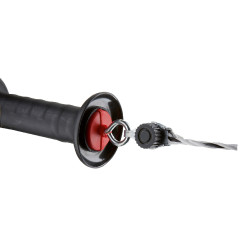 Deurgreep met aansluiting voor koordje en draad AKO Zwart Deurgreep met aansluiting voor koordje en draad AKO Zwart