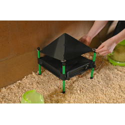 Beschermflap voor CosyHeat Kerbl Hobbyfarming warmplaat Zwart