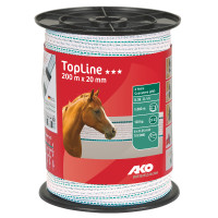 AKO TopLine lint voor omheining Wit / petrolkleur AKO TopLine lint voor omheining Wit / petrolkleur